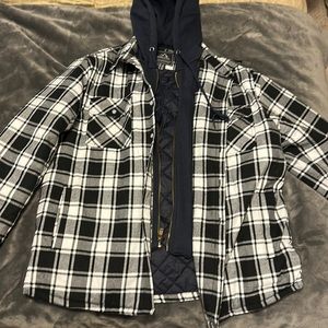 Mens, TACVASEN , zip up, flannel hoodie.